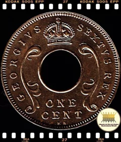 Km 32 África Oriental Britanica 1 Cent 1951 KN S/FC ® - comprar online