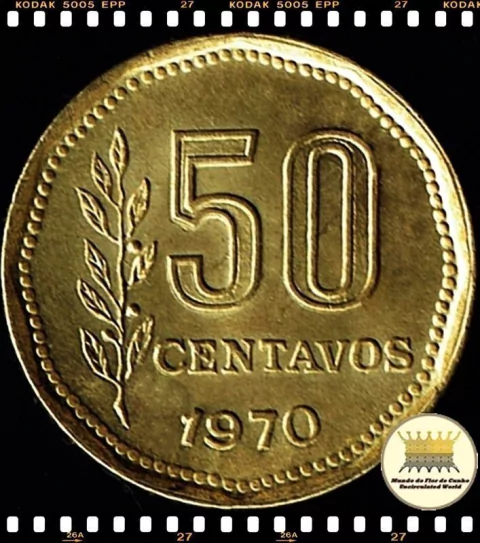 Km 68 Argentina 50 Centavos (Nós Temos Mais de Uma Data # Favor Escolher uma Data Abaixo e o Estado de Conservação) 1970 1971 1972 1973 1974 1975 ®