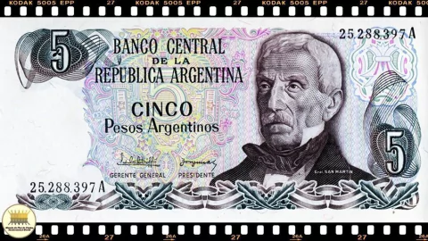 P312a.1 Argentina 5 Pesos Argentinos ND (1983-84) FE