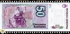 Imagem do P326 Argentina 50 Australes (Nós Temos Mais de Uma Data # Favor Escolher uma Data Abaixo e o Estado de Conservação)
