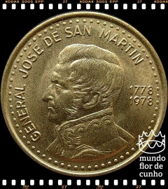 Km 82 Argentina 100 Pesos 1978 XFC # 200º Aniversário do Nascimento de Jose de San Martín ® - comprar online