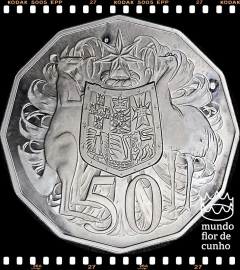 Km 68 Austrália 50 Cents 1983 XFC Proof # Dodecagonal Elizabeth II - Escassa ©