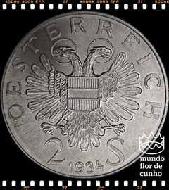 Km 2852 Austria 2 Schilling 1934 XFC Prata # Dr. Engelbert - Chanceler © - comprar online