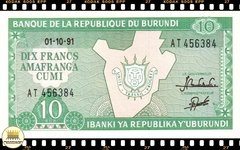 .P33 Burundi 10 Francs (Nós Temos Mais de Uma Data e/ou Assinatura # Favor Escolher uma Data e/ou Assinatura Abaixo e o Estado de Conservação) P33b.4 P33e.1 P33e.2