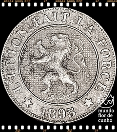 Km 42 Bélgica 10 Centimes 1895 BC/MBC # Muito Escassa ©