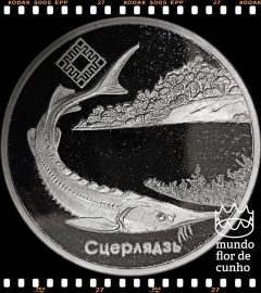 Km 217 Bielorússia 1 Rouble 2009 XFC Proof Escassa # Série: Reservas Naturais da Bielorrússia - Dniepra-Sozhsky ©