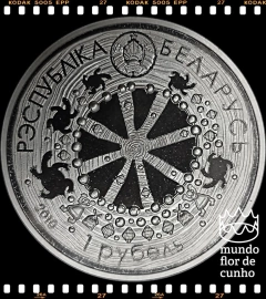 Km 236 Bielorússia 1 Rouble 2010 XFC Proof Escassa # Série: Lendas Folclóricas da Bielorrússia - Lenda da Tartaruga © - comprar online