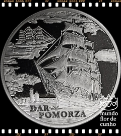 Km 259 Bielorússia 1 Rouble 2009 XFC Proof Escassa # Série: Navios à vela - Dar Pomorza ©