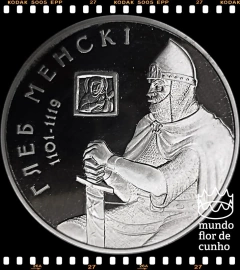 Km 301 Bielorússia 1 Rouble 2007 XFC Prooflike Escassa # Fortalecendo e defendendo o Estado – Gleb de Minsk ©