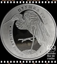 Km 308 Bielorússia 1 Rouble 2008 XFC Proof Escassa # Série: Ave do Ano - Garça Branca Grande ©