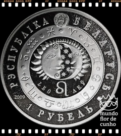 Km 321 Bielorússia 1 Rouble 2009 XFC Proof Escassa # Série: Signos do Zodiáco - Leão © - comprar online