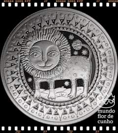 Km 321 Bielorússia 1 Rouble 2009 XFC Proof Escassa # Série: Signos do Zodiáco - Leão ©