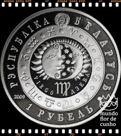 Km 323 Bielorússia 1 Rouble 2009 XFC Proof Escassa # Série: Signos do Zodiáco - Virgem © - comprar online