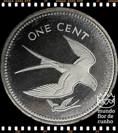 Km 38a Belize 1 Cent 1974 FM XFC Proof Prata # Série: Avifauna de Belize: Andorinha Rabo de Pipa ©