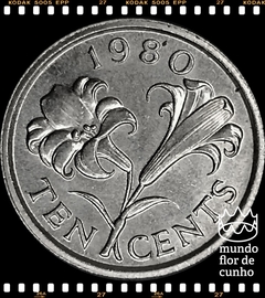 Km 17 Bermudas 10 Cents 1980 XFC # Lírio das Bermudas ©