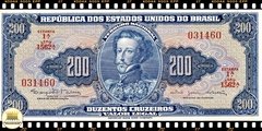 C043 Brasil 200 Cruzeiros ND(1964) FE Escassa P171c