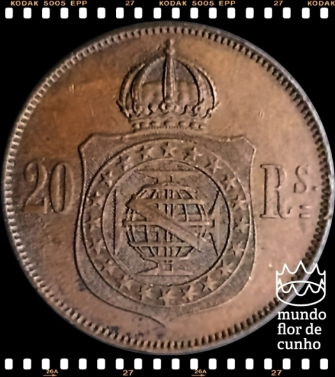 Km 474 Brasil 20 Réis 1869 SOB ©