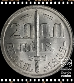 Km 535 Brasil 2000 Réis 1935 XFC Prata # Série Brasileiros Ilustres - Duque de Caxias © - comprar online