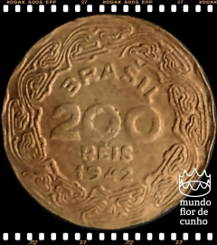 Km 545 Brasil 100 Réis 1942 SOB/FC # "Níquel Rosa" Getúlio Vargas (V167) © - comprar online