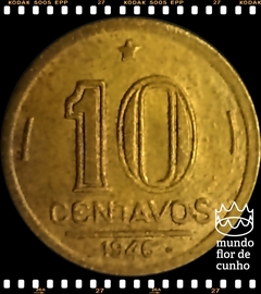 Km 555a.2 Brasil 10 Centavos 1946 FC # Getúlio Vargas © na internet