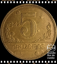 Km 560 Brasil 5 Cruzeiros 1942 SOB Escassa (V260) © - comprar online