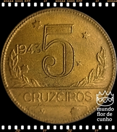 Km 560 Brasil 5 Cruzeiros 1943 SOB Escassa (V261) © - comprar online
