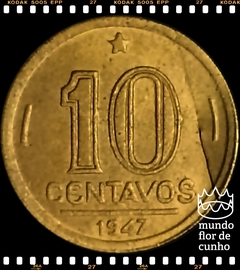 Km 561 Brasil 10 Centavos 1947 SOB/FC # Anômala: Disco Rachado © - comprar online