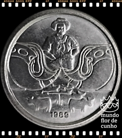 Km 611 Brasil 1 Centavo 1989 XFC # Boiadeiro ©