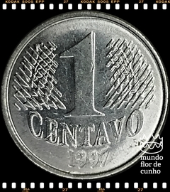 Km 631 Brasil 1 Centavo 1997 # Duplicação de batida no reverso © na internet