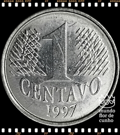 Km 631 Brasil 1 Centavo 1997 SOB # Cunho Rachado c/ filetes no Reverso © na internet