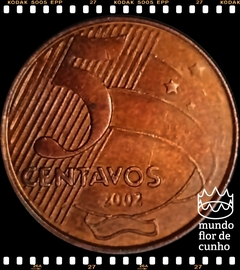 Km 631 Brasil 5 Centavos 2002 MBC # Anômala com Reverso Inclinado 45° a esquerda © na internet