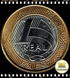 Km 652a Brasil 1 Real 2018 XFC Bimetálica # Anômala com Excesso de Metal no disco ® na internet