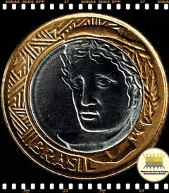 Km 652a Brasil 1 Real 2018 XFC Bimetálica # Anômala com Excesso de Metal no disco ® - Mundo Flor de Cunho | Numismática