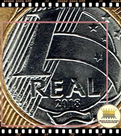 Km 652a Brasil 1 Real 2018 XFC Bimetálica # Anômala com Excesso de Metal no disco ®