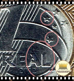 Km 679 Brasil 1 Real 2012 XFC # Anômala com Dupla Batida (Frente) Marcas "Arrasto" Metal (Verso) # Entrega da Bandeira Olímpica em Londres 2012 - Rio 2016 ®