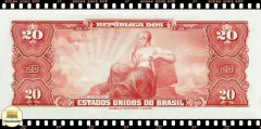 C021 Brasil 20 Cruzeiros ND(1943) FE Autografada Rara P136 - comprar online