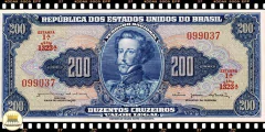 C042 Brasil 200 Cruzeiros ND(1964) FE Escassa P171b