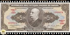 C068 Brasil 5 Cruzeiros ND(1956) FE P158c