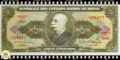 C072 Brasil 5 Cruzeiros ND(1963) FE Última Série P176b