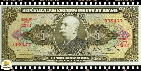 C072 Brasil 5 Cruzeiros ND(1963) FE Última Série P176b