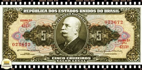 C073b Brasil 5 Cruzeiros ND(1964) FE Escassa P176c