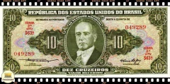 C076 Brasil 10 Cruzeiros ND(1953) FE P159a