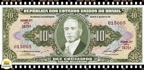 C079 Brasil 10 Cruzeiros ND(1958) FE P159d