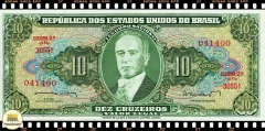 C082 Brasil 10 Cruzeiros ND(1962) FE Última Série P177a