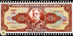 C088 Brasil 20 Cruzeiros ND(1962) FE P178