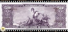 C093 Brasil 50 Cruzeiros ND(1963) FE Escassa P179 - comprar online