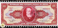 C118 Brasil 10 Centavos em 100 Cruzeiros ND(1966) FE P185b