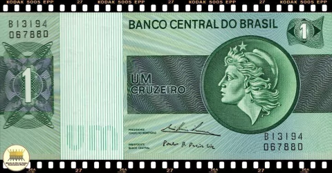 C131 Brasil 1 Cruzeiro ND(1975) FE Última Série Escassa P191Ab