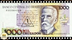 C197 Brasil 1 Cruzado Novo em 1000 Cruzados ND(1989) FE 1a. Primeira Série AA 9920 Escassa P216