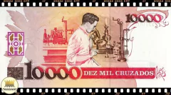 C202 Brasil 10 Cruzados Novos em 10000 Cruzados ND(1989) FE P218a - comprar online